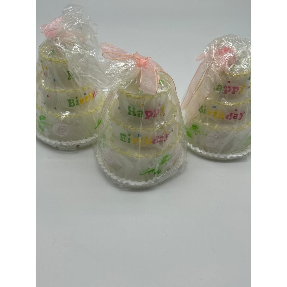 Lot 3 Import of HS Birthday Cake Shaped Candles Novelty Party Decor Gift